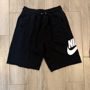 Nike Men’s Black Shorts with White Swoosh